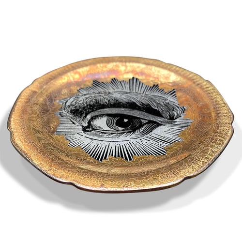 Image of Lover's eye A - #0753 - ENGRAVED GOLD DELUXE EDITION -Vintage German porcelain plate