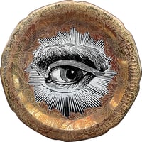 Image 1 of Lover's eye A - #0753 - ENGRAVED GOLD DELUXE EDITION -Vintage German porcelain plate