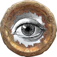 Image 1 of Lover's eye B - #0753 - ENGRAVED GOLD DELUXE EDITION - Vintage German porcelain plate