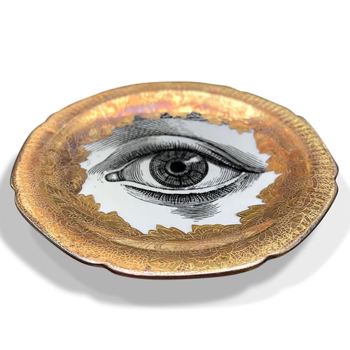 Image of Lover's eye D - #0753 - ENGRAVED GOLD DELUXE EDITION -Vintage German porcelain plate