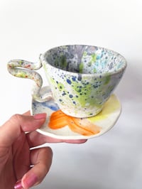 Image 1 of Splatter Cup and Plate Set 
