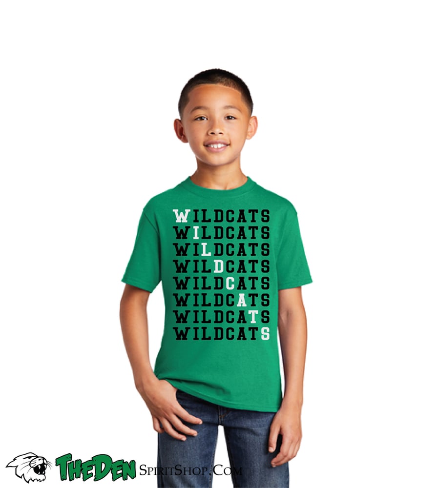 Image of YOUTH, Wildcats Tee, Green