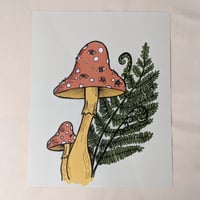 Image 2 of Mushroom Fern Print