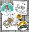 Lil' Teddy Stickers + Pins