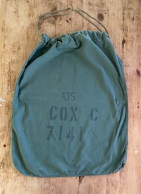 Image 1 of VIETNAM WAR ERA US MILITARY BARRACKS BAG WITH STENCILS