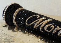 Image 3 of PERSONALISED SHURE SM58 WIRED VOCAL MIC IN BLACK AND GOLD CRYSTALS