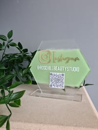 Image 3 of Acrylic Hexigan Social Media Sign