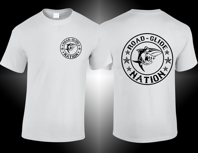 Road Glide Nation Round Logo White T-SHIRT