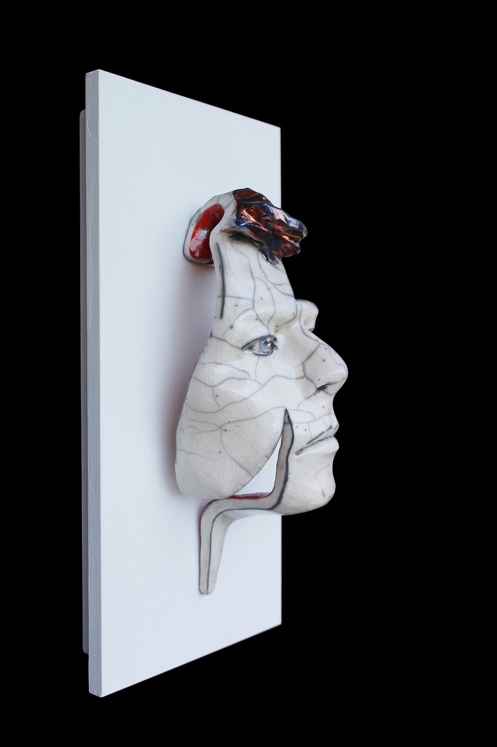 'Flash' Raku Edition- David Bowie Face Sculpture