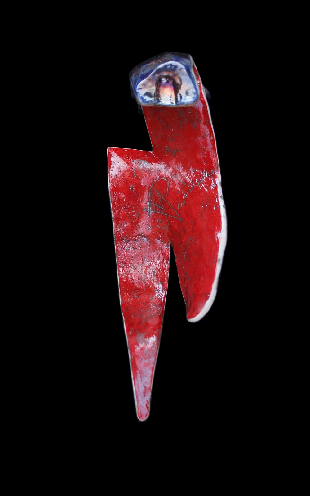'Flash' Raku Edition- David Bowie Face Sculpture