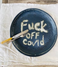 Image 1 of Fuck off covid Platter Charcoal