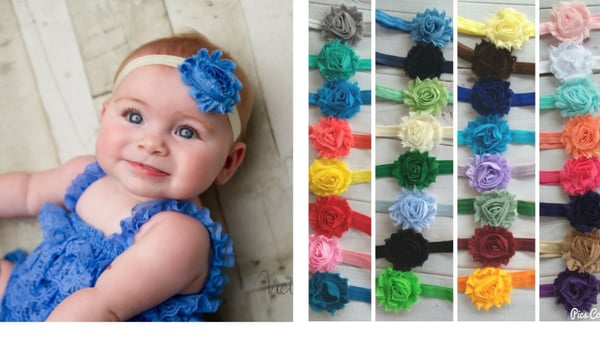 Image of Shabby Chiffon Headbands- 32 Color Choices 