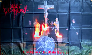 Image of Black Witchery " Grave Desecration "  Banner / Flag / Tapestry