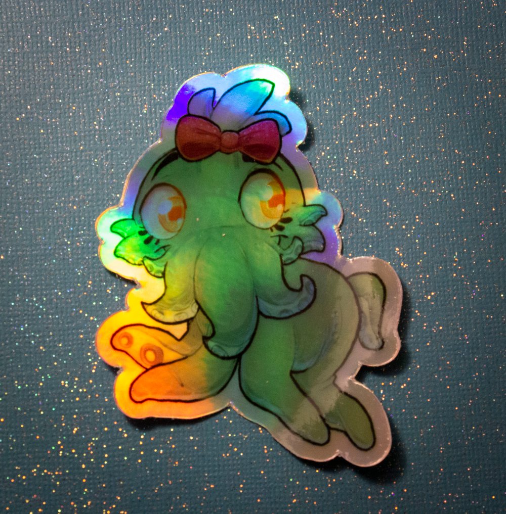 "My Lil Cthulhu" Holographic Sticker