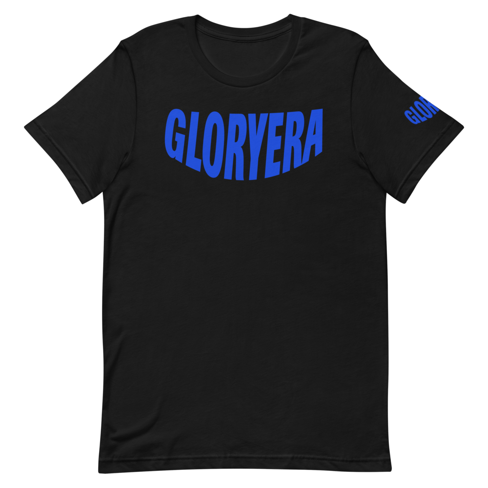 Image of GLORYERA® CREW TEE (BLACK/ROYAL BLUE)