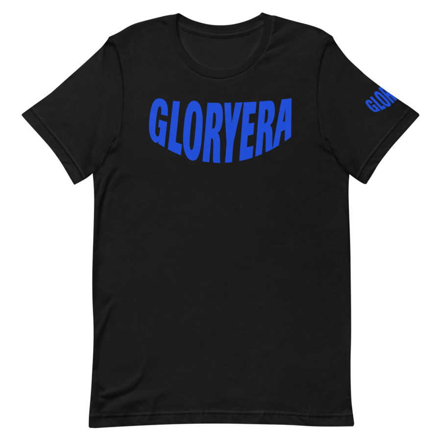 Image of GLORYERA® CREW TEE (BLACK/ROYAL BLUE)