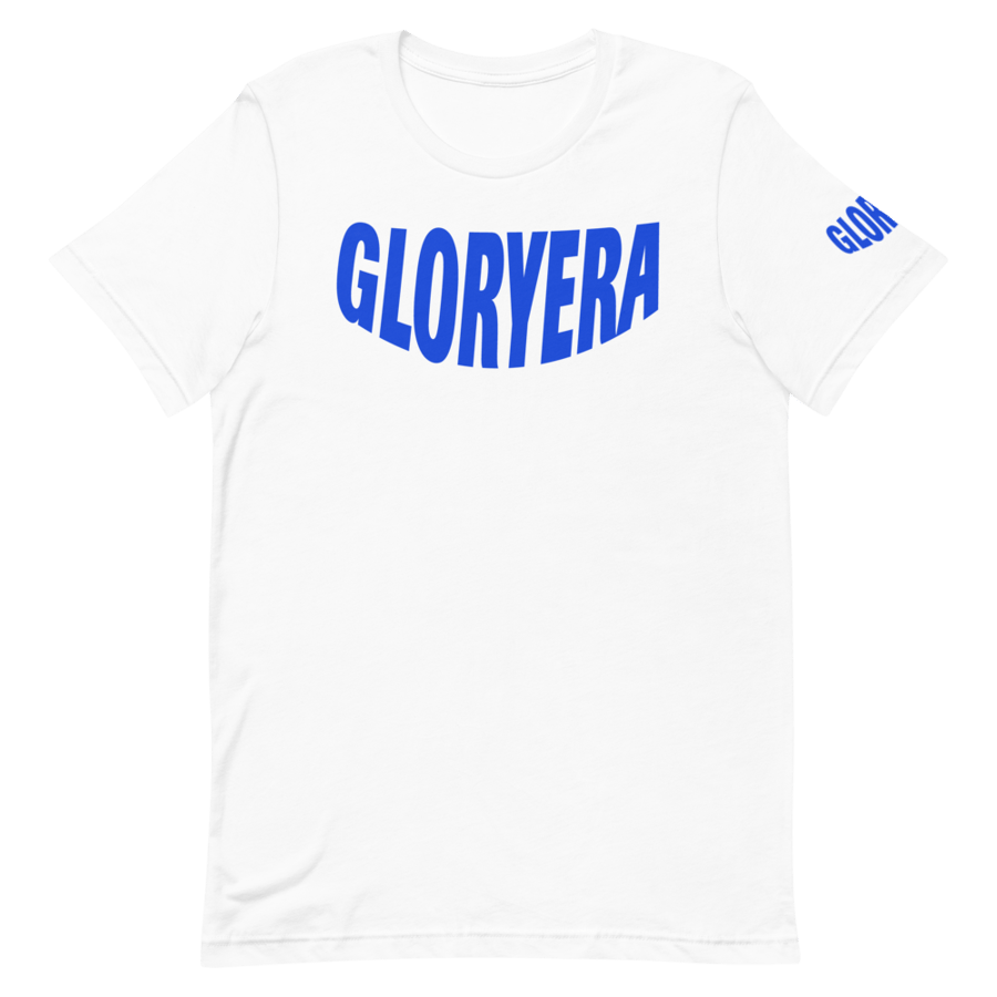 Image of GLORYERA® CREW TEE (WHITE/ROYAL BLUE)