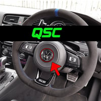 Image 4 of Vw Golf Mk7/7.5  Steering Wheel ‘VW’ badge overlay sticker 