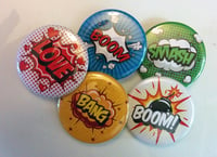 Image 2 of Comic Book Action Buttons | 1.5 Inch Buttons