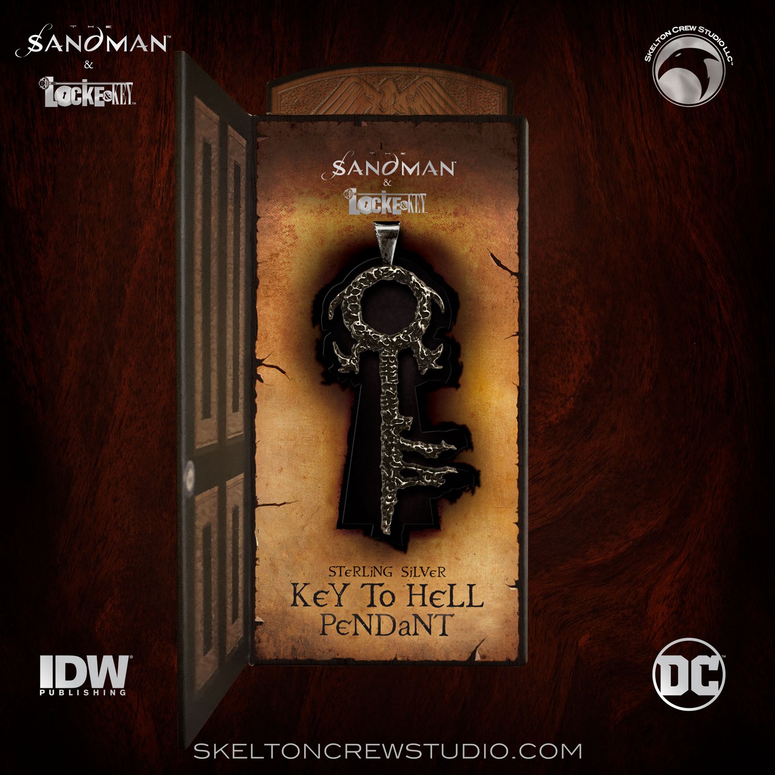 Image of Locke & Key/Sandman: Sterling Silver Key to Hell Pendant!