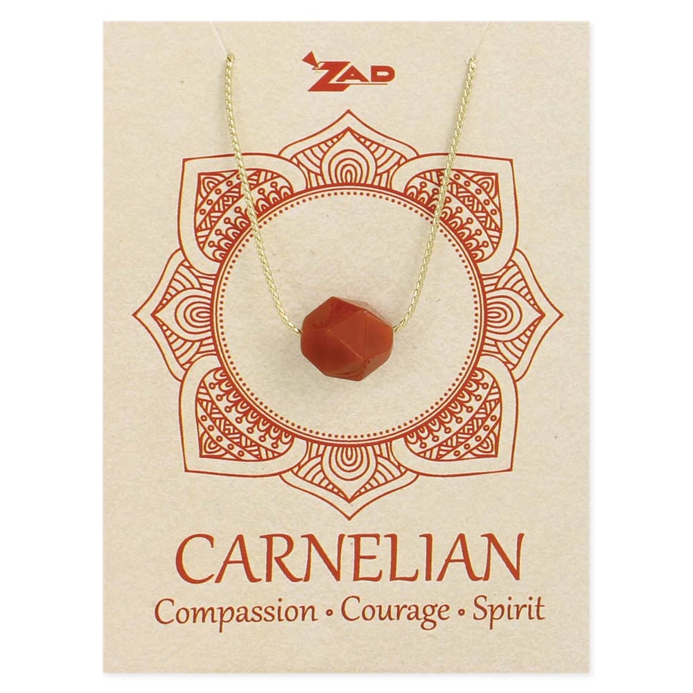 Image of Nature's Wonder on Display Carnelian & Gold Chain Necklace