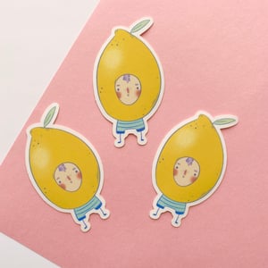 Image of Lemon Lad | Fruity Fellas Vinyl Sticker
