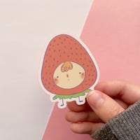 Image 2 of Strawberry Bud | Fruity Fellas Vinyl Sticker