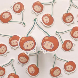 Image of Cherry Twins | Fruity Fellas Vinyl Sticker