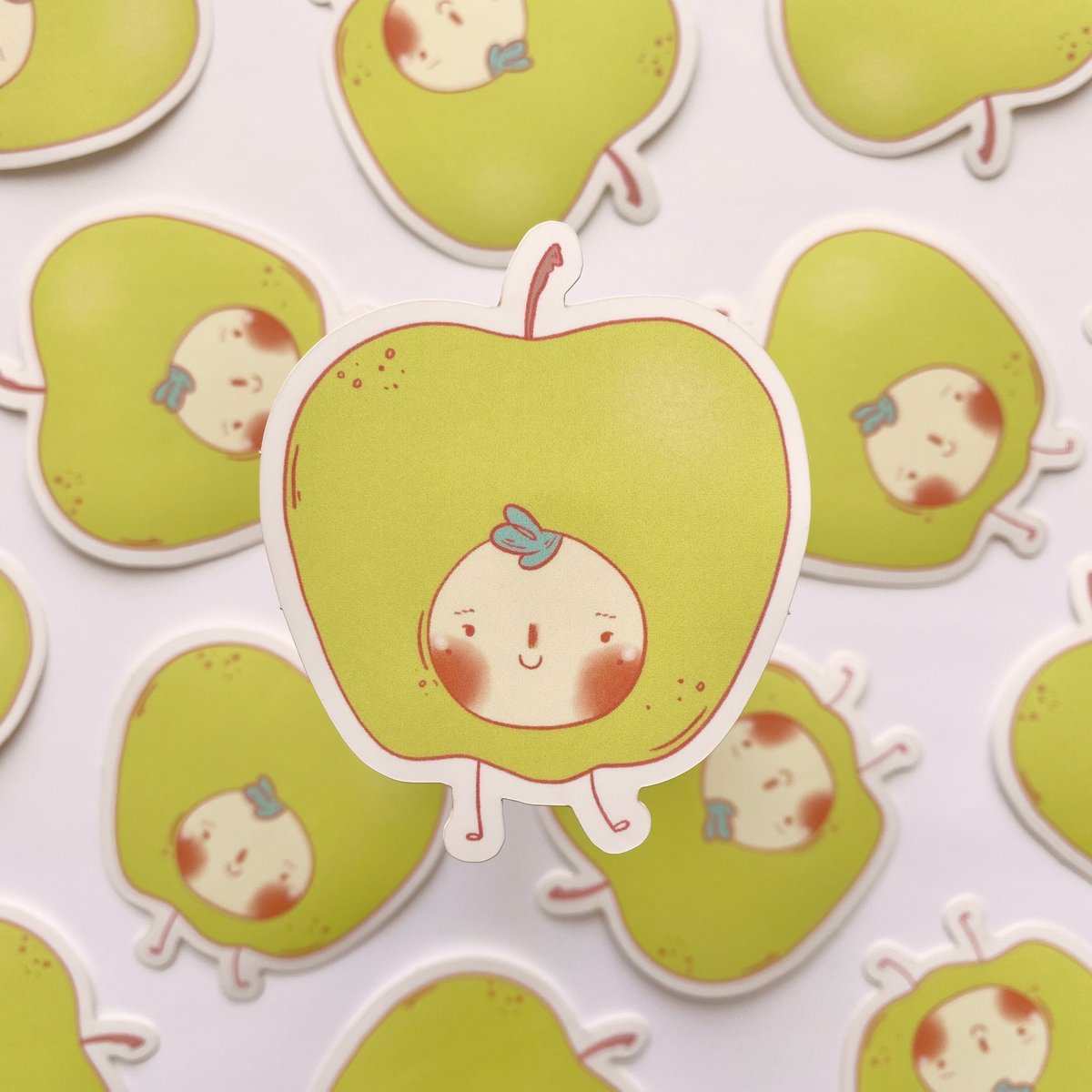 Image of Apple Boy | Fruity Fellas Vinyl Sticker