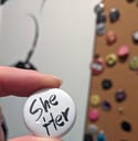 Pronoun Pins - Small 1 inch - wearable button accessory