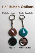 Various Halloween Themed Buttons | 1.5 Inch Pins, Magnets or Keychains