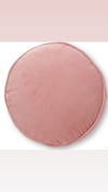 KIP & CO Shrimp pink velvet pea cushion 