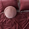 KIP & CO Shrimp pink velvet pea cushion 