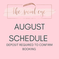 August Booking Schedule