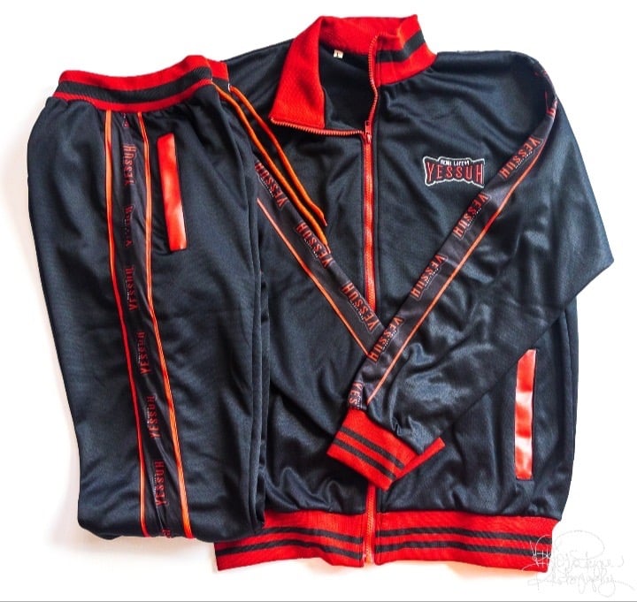 Yessuh Men’s Essentials Red/ Black Track Suit | hemilife44