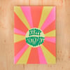 Birthday Sunburst Greeting Card