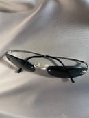 Image 2 of Chanel Black And Silver 90s Rimless Sunglasses 