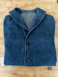 Image 1 of WW2 USN DENIM SHAWL-COLLAR DECK JACKET