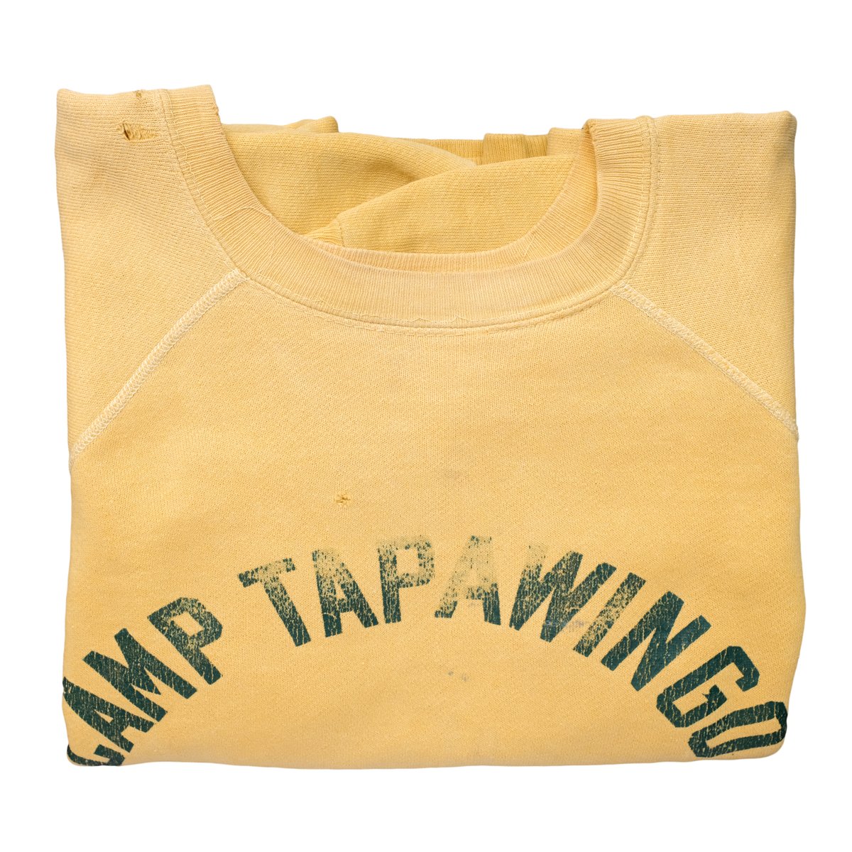 Image of Vintage 1960's Sunfaded Yellow Camp Tapawingo Sweatshirt