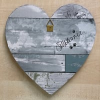Image 4 of Heartseas - Seascape Ocean Heart with brass hanger