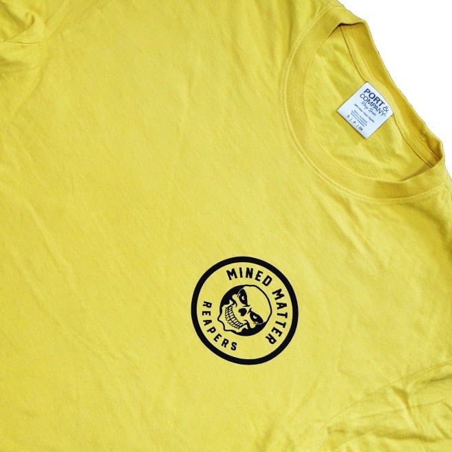Mined Matter Death Awaits Tee - Yellow