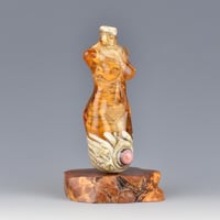 Image 2 of XXL. Peachy Keen Goddess - Flamework Glass Sculpture Bead