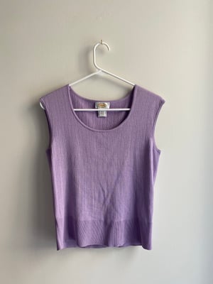 lavender knitted tank 