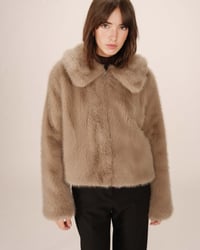 Image 6 of Abrigo de Piel Sintética Shonna Beige