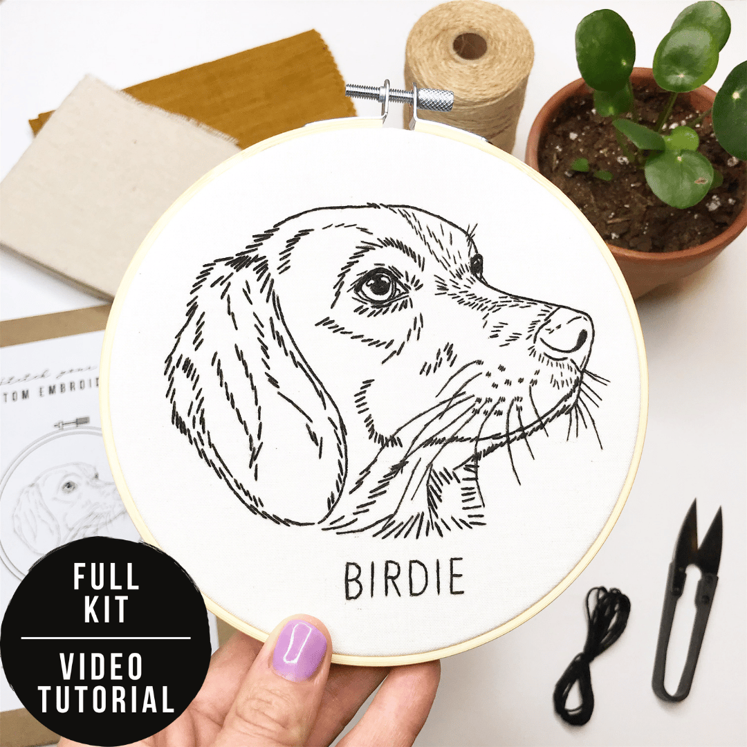 Stitch Your Pet! - Custom Pet Portrait Hand Embroidery KIT