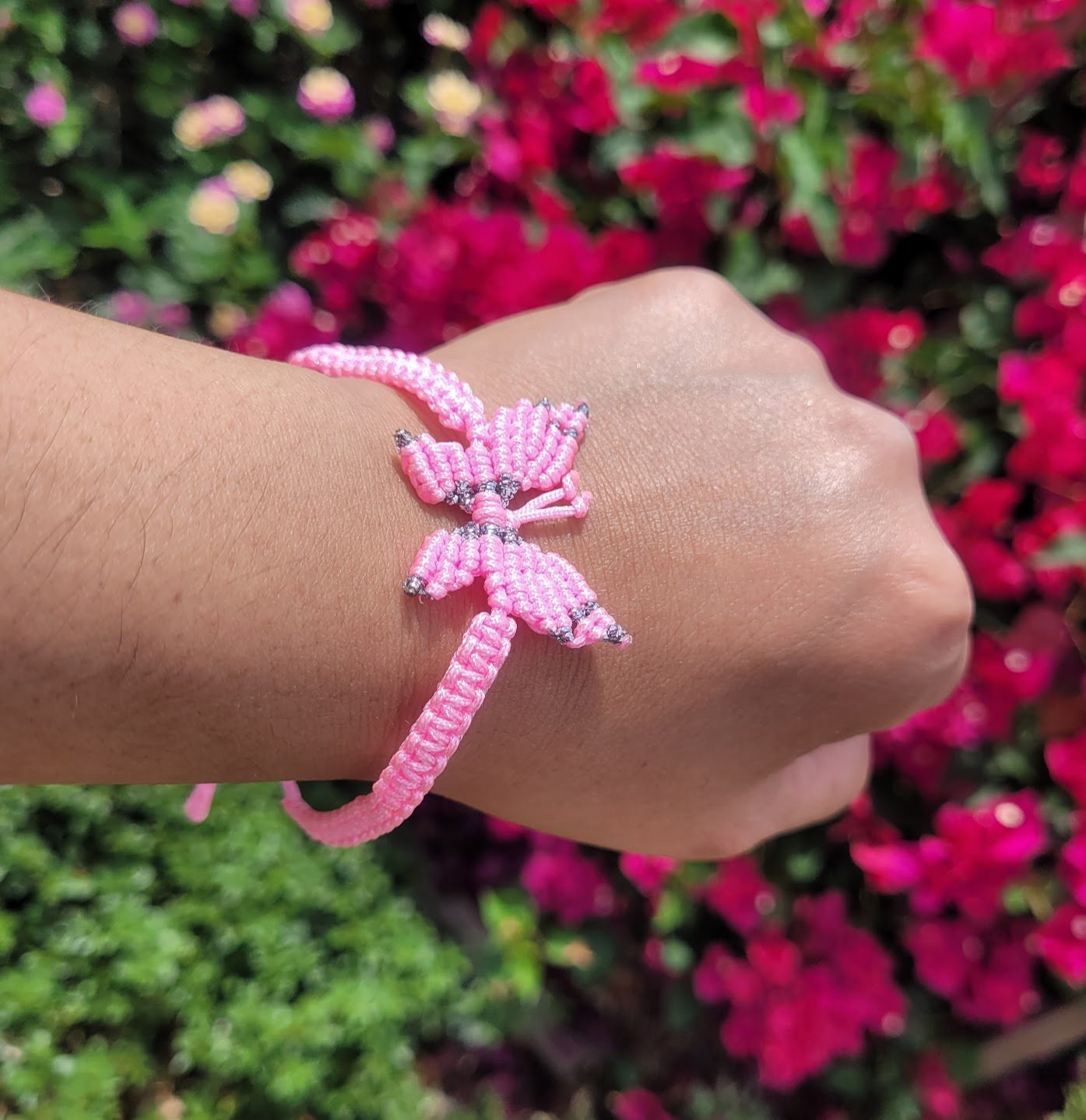 pink butterfly bracelet