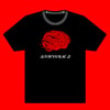 Brainrave 2 T-shirt (red on black)