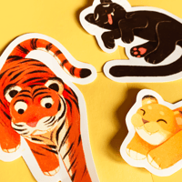 Image 2 of Chunky Cats Vinyl Stickers