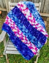 Crocheted Chunky Blanket 'Purple Moon'