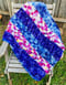 Image of Crocheted Chunky Blanket 'Purple Moon'